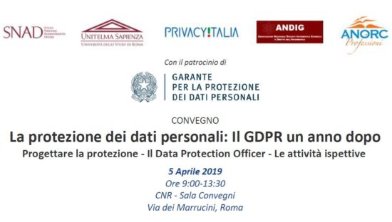 La protezione dei dati personali: Il GDPR un anno dopo